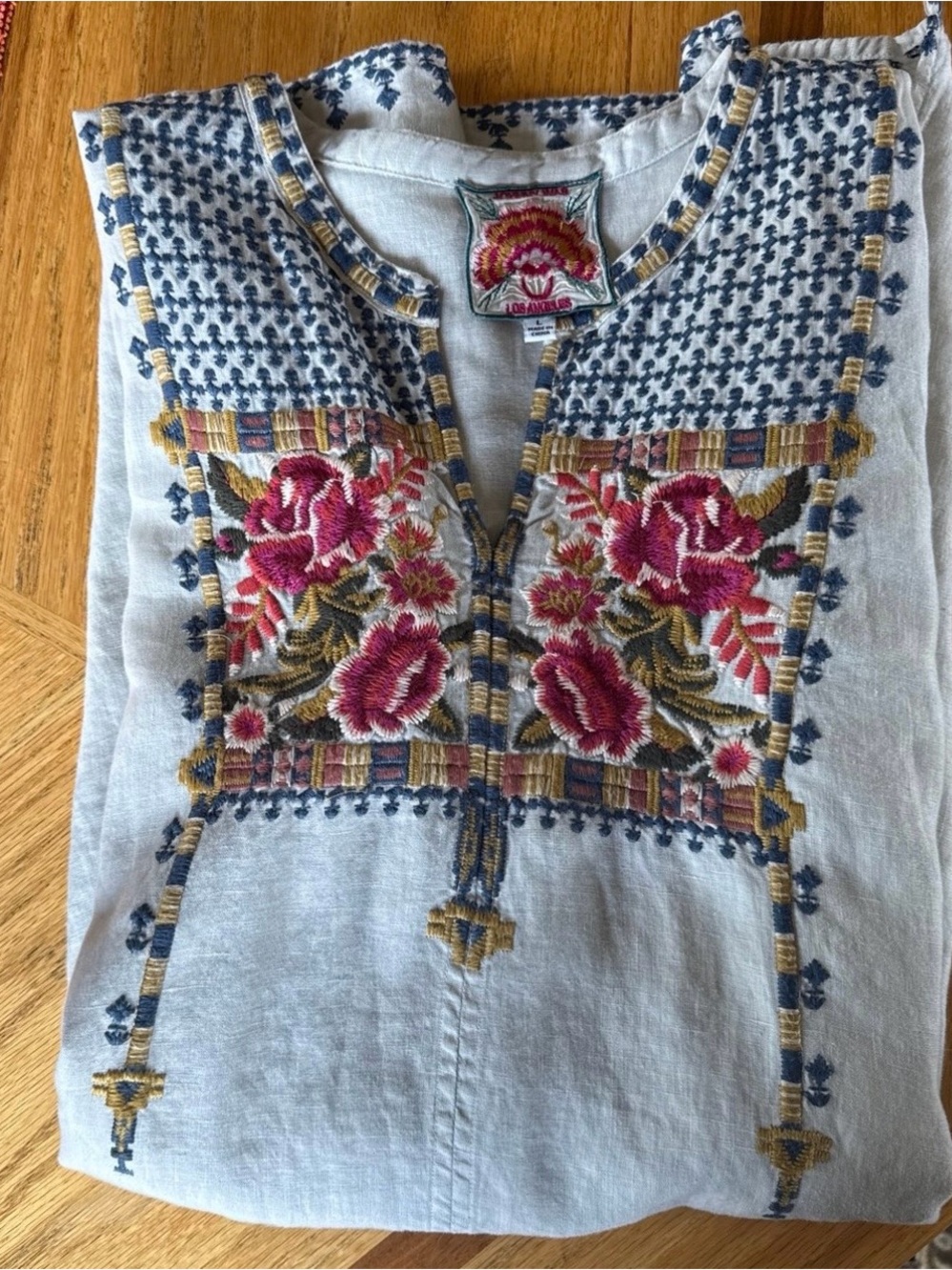Johnny Was Axton Flare Sleeve Tunic Dress  LARGE - Picture 10 of 12